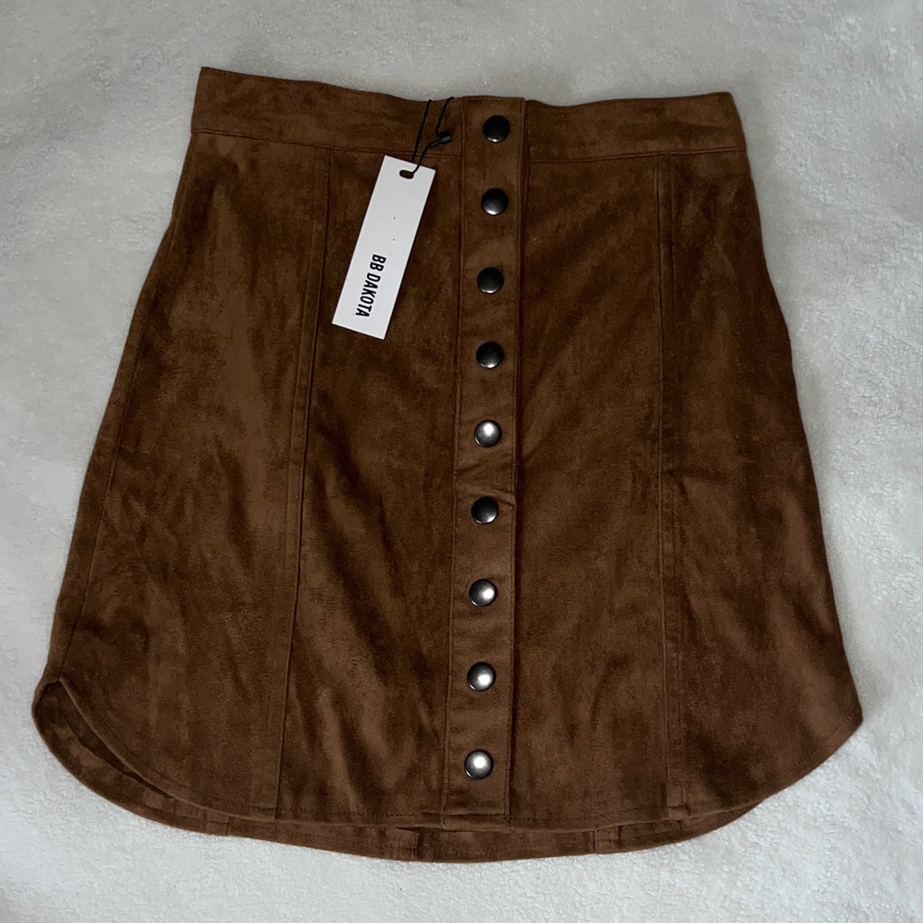 Brand New Suede Bb Dakota Skirt 50 Off